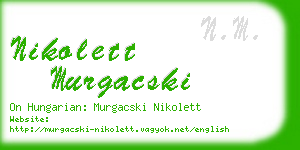 nikolett murgacski business card